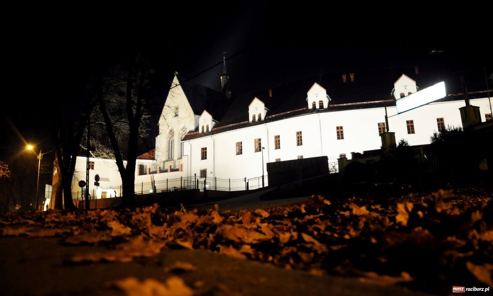 Zdjęcie w galerii na portalu naszraciborz.pl: Raciborski zamek z piękną iluminacją wiadomości z regionu