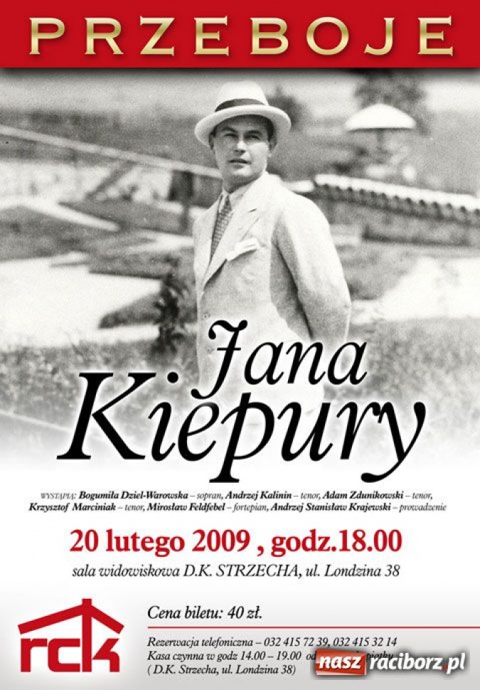 Zdjęcie w galerii na portalu naszraciborz.pl: Przeboje Jana Kiepury wiadomości z regionu