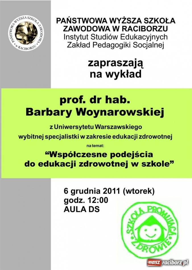 Zdjęcie w galerii na portalu naszraciborz.pl: O zdrowiu opowie specjalistka z Warszawy wiadomości z regionu