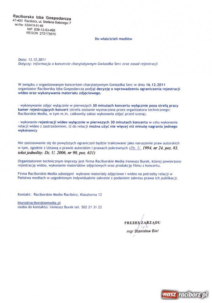 Zdjęcie w galerii na portalu naszraciborz.pl: Gwiazdka Serc tylko dla wybrańca wiadomości z regionu