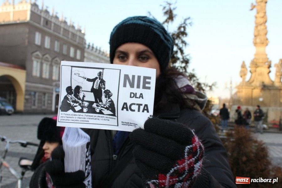 Zdjęcie w galerii na portalu naszraciborz.pl: NIE dla ACTA! Precz z brukselską okupacją wiadomości z regionu