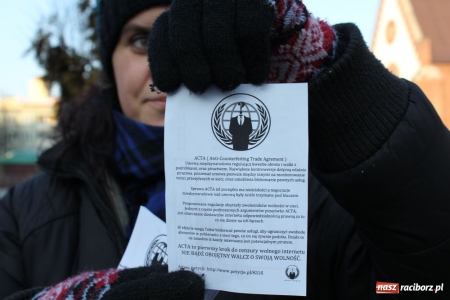 Zdjęcie w galerii na portalu naszraciborz.pl: NIE dla ACTA! Precz z brukselską okupacją wiadomości z regionu