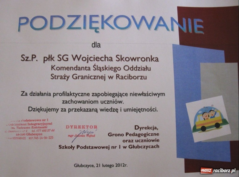 Zdjęcie w galerii na portalu naszraciborz.pl: ŚOSG: Funkcjonariusze spotkali się z uczniami wiadomości z regionu
