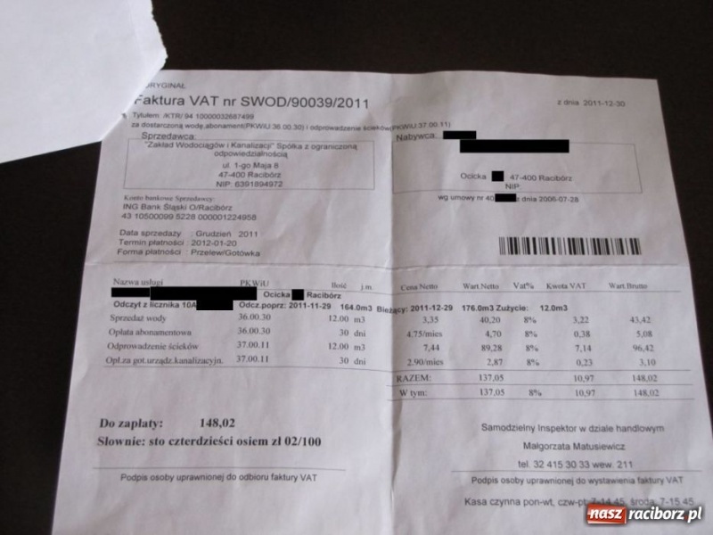 Zdjęcie w galerii na portalu naszraciborz.pl: Płacą od lat za usługę widmo wiadomości z regionu