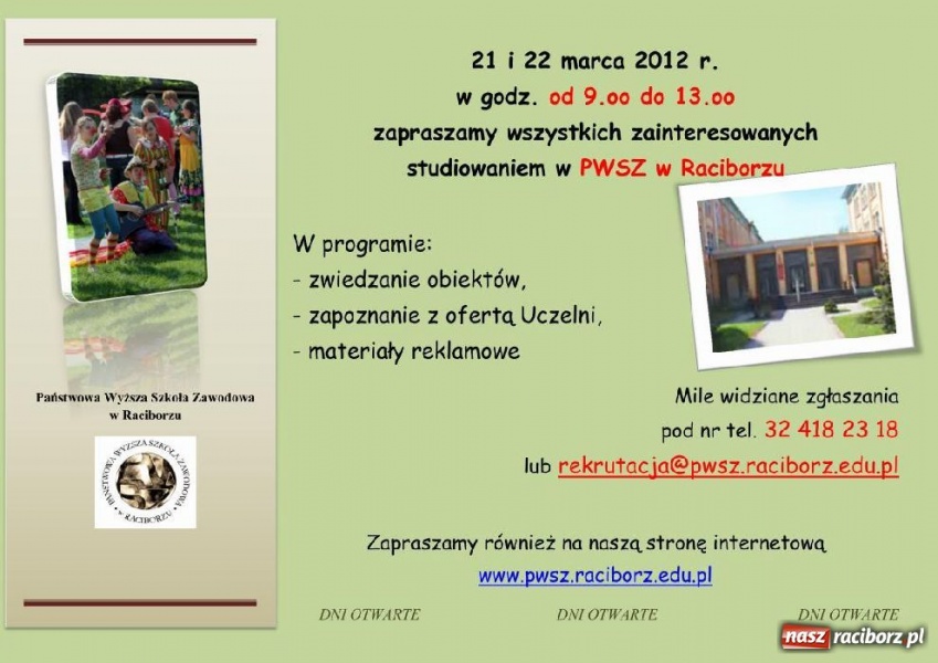 Zdjęcie w galerii na portalu naszraciborz.pl: Dni otwarte w PWSZ wiadomości z regionu