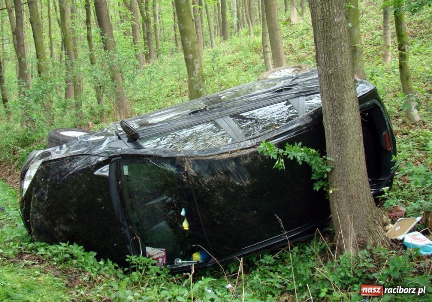 Zdjęcie w galerii na portalu naszraciborz.pl: Krowiarki-Sudół: auta wypadły z drogi wiadomości z regionu