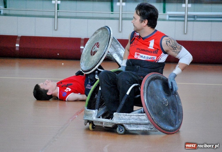 Zdjęcie w galerii na portalu naszraciborz.pl: Wheelchair Rugby w Arenie Rafako wiadomości z regionu