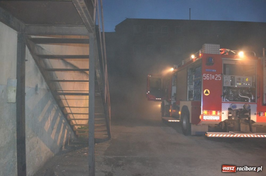 Zdjęcie w galerii na portalu naszraciborz.pl: Pożar na terenie dawnego Domgosu wiadomości z regionu