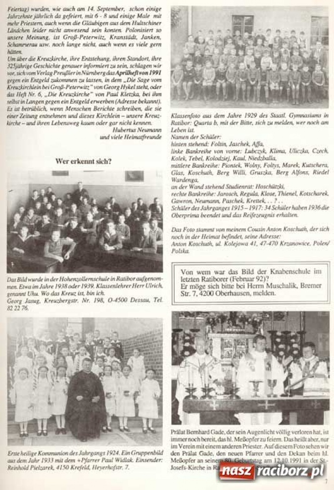 Zdjęcie w galerii na portalu naszraciborz.pl: Archiwum Der Ratiborer część I wiadomości z regionu