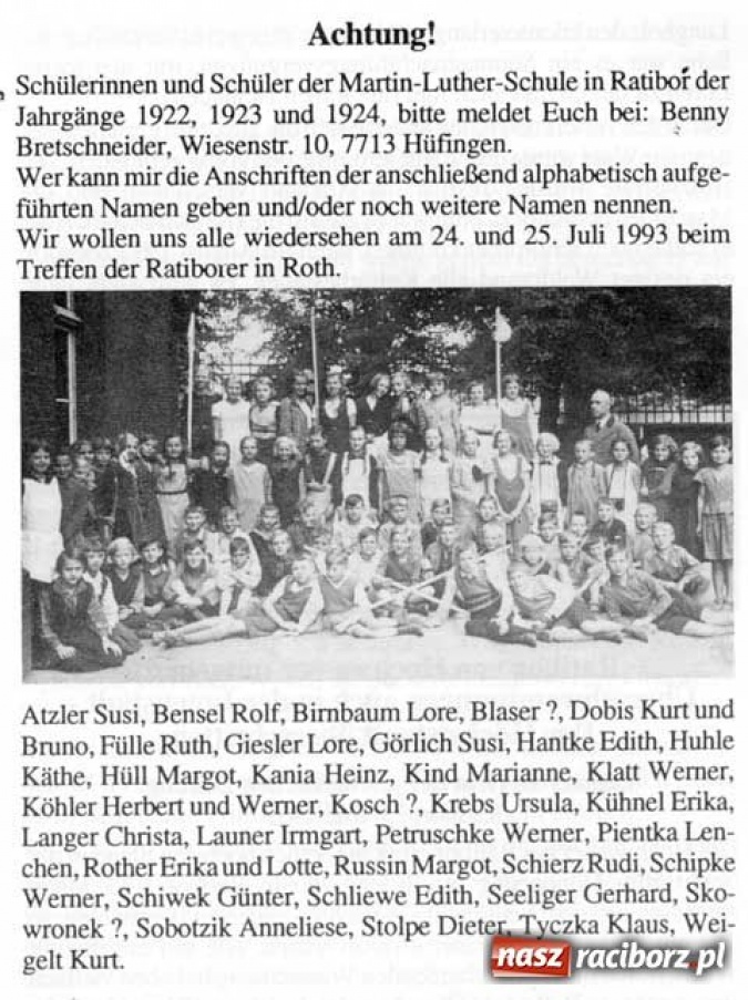Zdjęcie w galerii na portalu naszraciborz.pl: Archiwum Der Ratiborer część I wiadomości z regionu