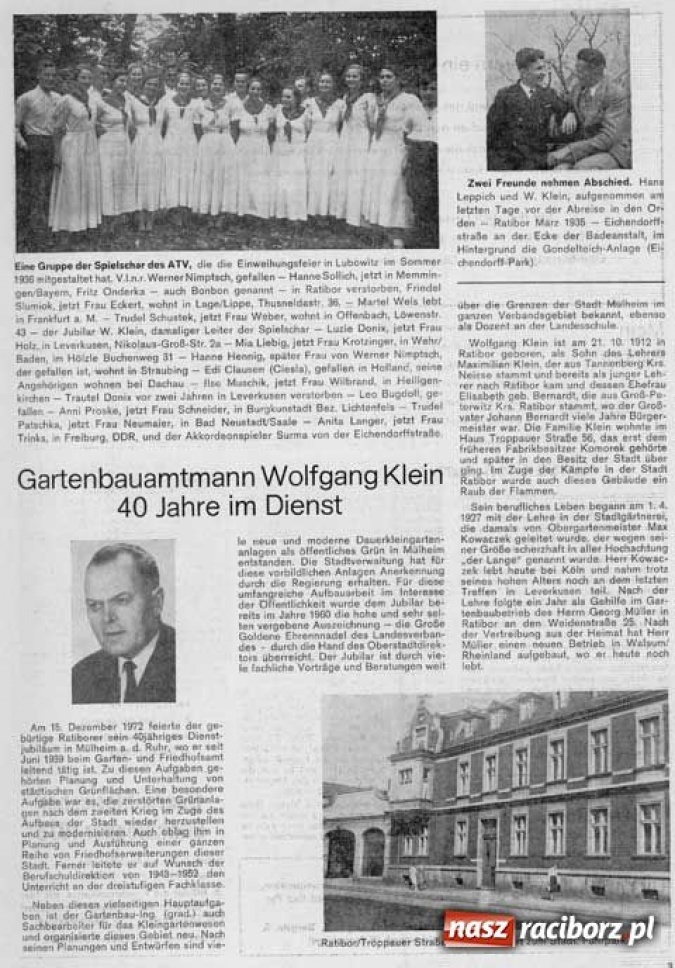 Zdjęcie w galerii na portalu naszraciborz.pl: Archiwum Der Ratiborer część 2 wiadomości z regionu