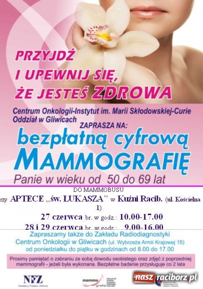 Zdjęcie w galerii na portalu naszraciborz.pl: Mammografia w Kuźni Raciborskiej wiadomości z regionu