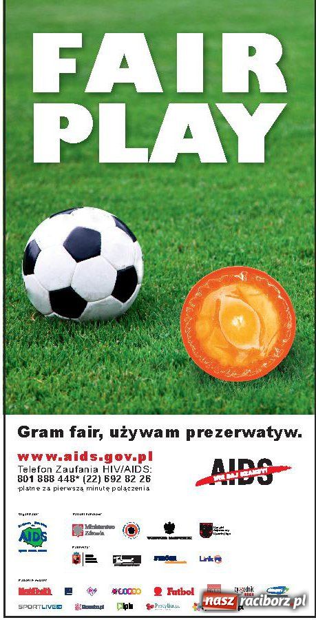 Zdjęcie w galerii na portalu naszraciborz.pl: FAIR PLAY - kampania Krajowego Centrum ds. AIDS wiadomości z regionu