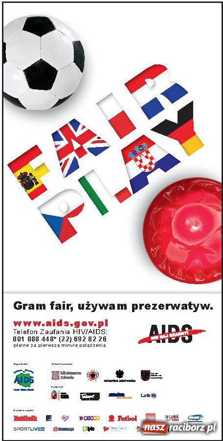 Zdjęcie w galerii na portalu naszraciborz.pl: FAIR PLAY - kampania Krajowego Centrum ds. AIDS wiadomości z regionu
