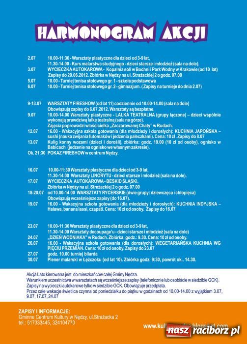 Zdjęcie w galerii na portalu naszraciborz.pl: Akcja Lato 2012 w Nędzy wiadomości z regionu