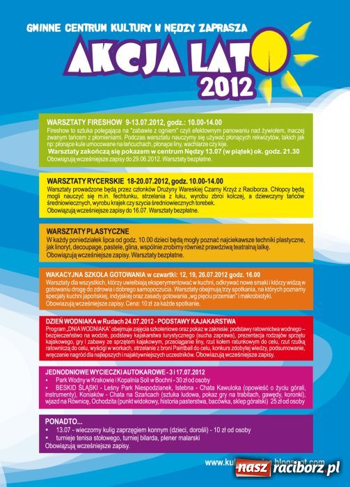 Zdjęcie w galerii na portalu naszraciborz.pl: Akcja Lato 2012 w Nędzy wiadomości z regionu