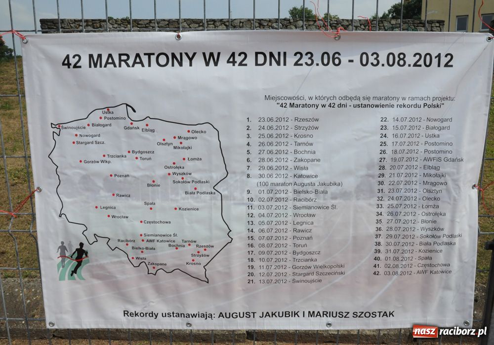 Zdjęcie w galerii na portalu naszraciborz.pl: 42 dni, 42 maratony, 42 miasta wiadomości z regionu