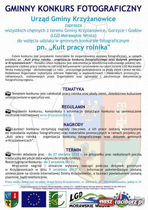 Zdjęcie w galerii na portalu naszraciborz.pl: Kult pracy rolnika - konkurs fotograficzny wiadomości z regionu