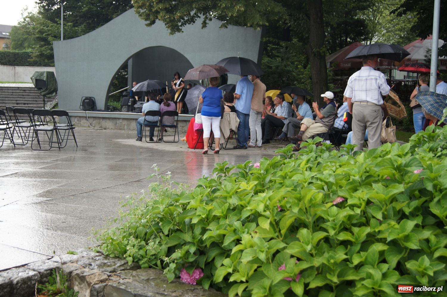 Zdjęcie w galerii na portalu naszraciborz.pl: Kurcbend w Parku Roth przegonił deszcz wiadomości z regionu