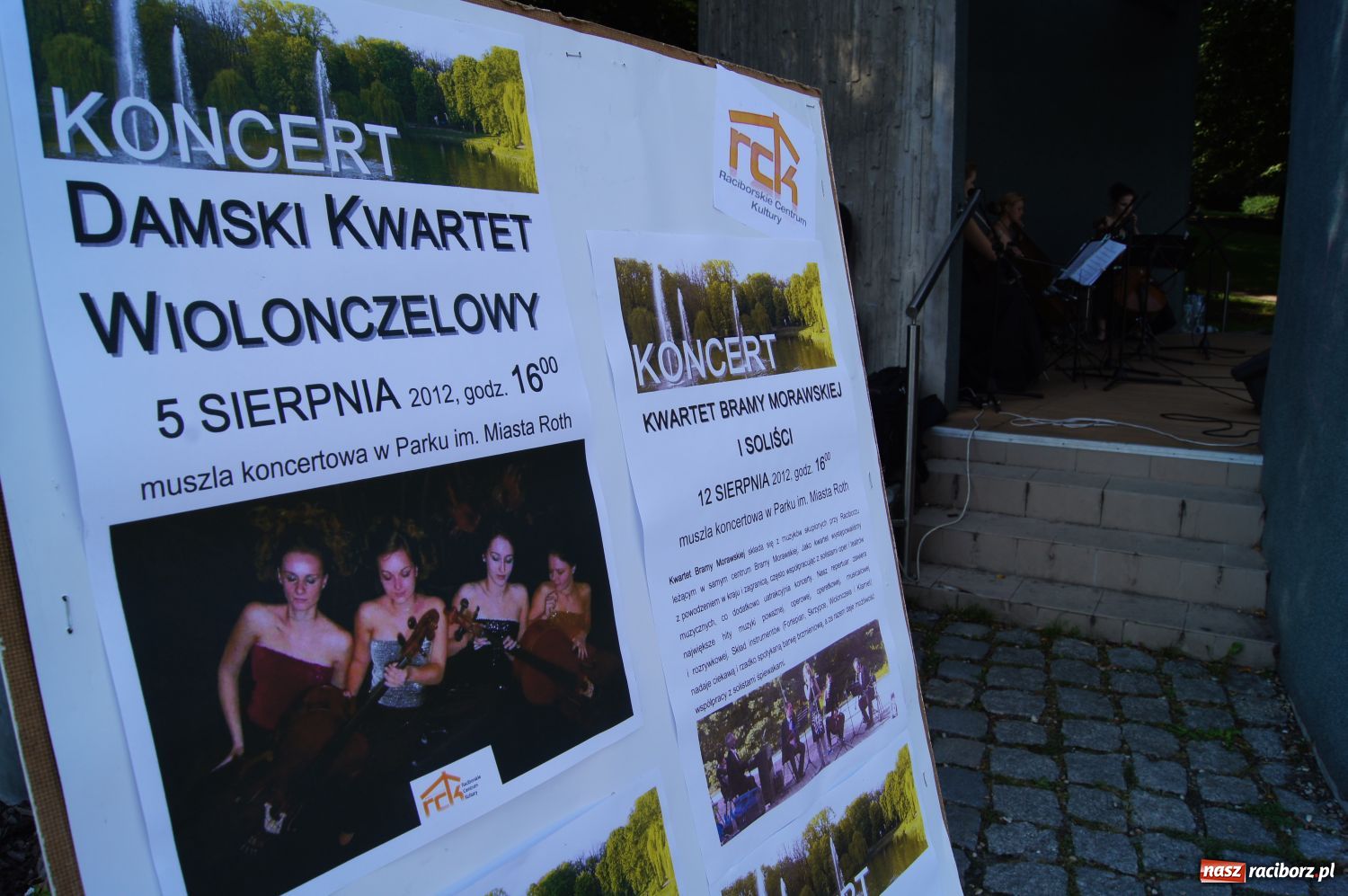 Zdjęcie w galerii na portalu naszraciborz.pl: Damski Kwartet zagrał w Parku Roth wiadomości z regionu