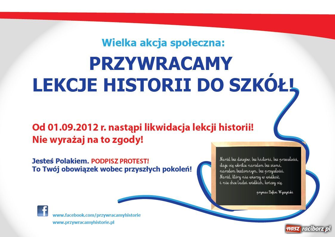 Zdjęcie w galerii na portalu naszraciborz.pl: Przywracamy lekcje historii do szkół wiadomości z regionu