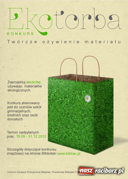 Zdjęcie w galerii na portalu naszraciborz.pl: Konkurs książnicy na eko-torbę wiadomości z regionu