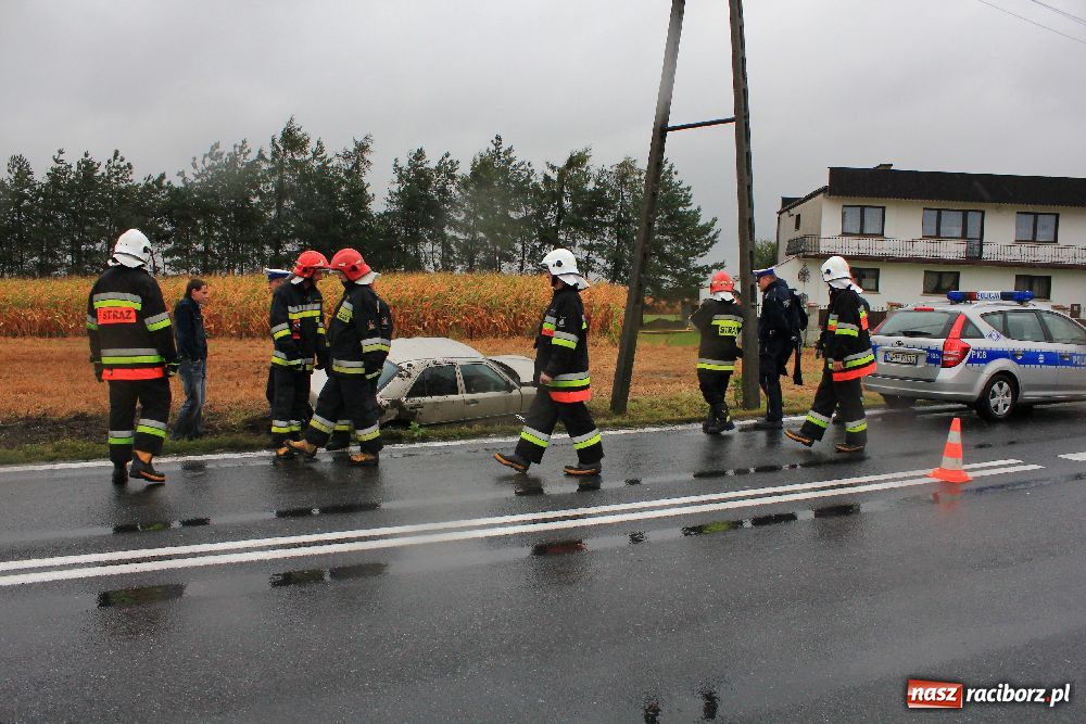 Zdjęcie w galerii na portalu naszraciborz.pl: W Bieńkowicach mercedes wypadł z drogi wiadomości z regionu