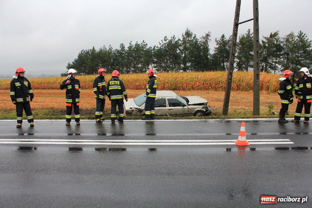 Zdjęcie w galerii na portalu naszraciborz.pl: W Bieńkowicach mercedes wypadł z drogi wiadomości z regionu