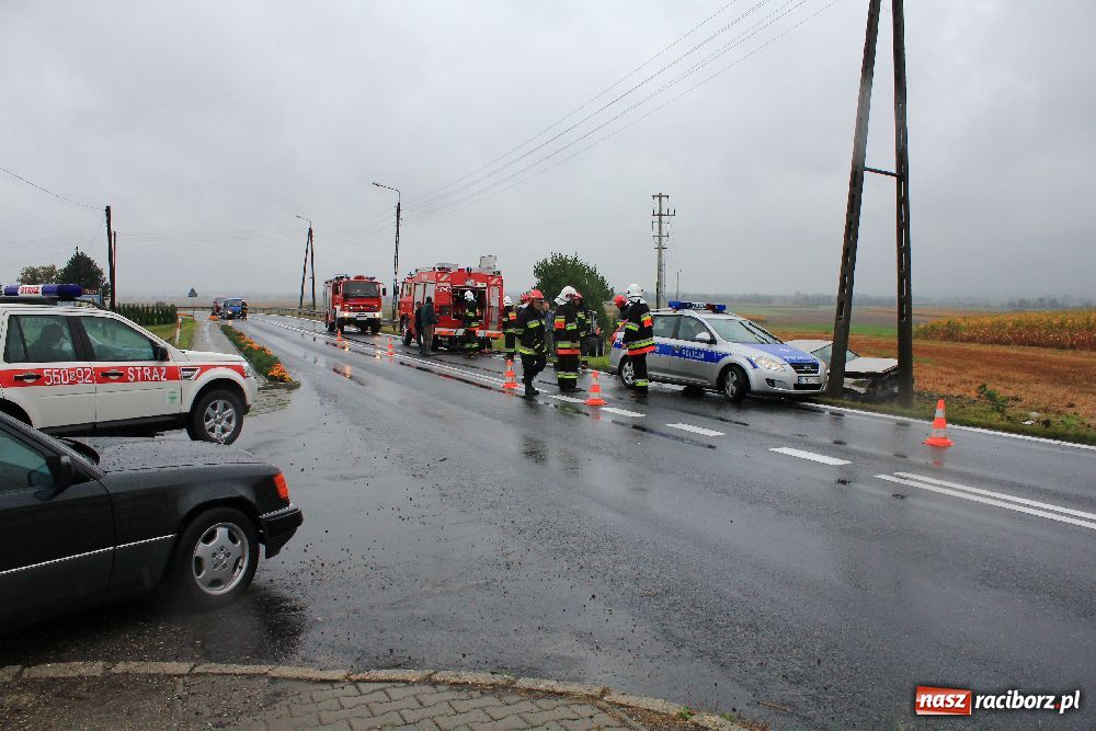 Zdjęcie w galerii na portalu naszraciborz.pl: W Bieńkowicach mercedes wypadł z drogi wiadomości z regionu