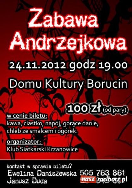 Zdjęcie w galerii na portalu naszraciborz.pl: Zabawa Andrzejkowa w Krzanowicach wiadomości z regionu