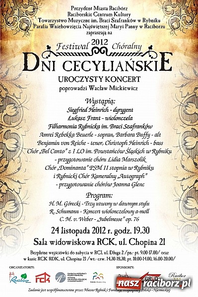 Zdjęcie w galerii na portalu naszraciborz.pl: Festiwal Chóralny 2012 - Dni Cecyliańskie wiadomości z regionu