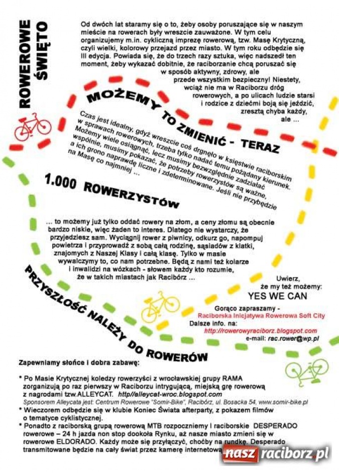 Zdjęcie w galerii na portalu naszraciborz.pl: Masa krytyczna 25 kwietnia wiadomości z regionu