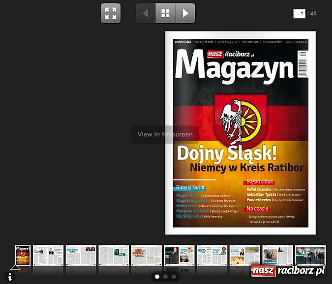 Zdjęcie w galerii na portalu naszraciborz.pl: Nasz Racibórz Magazyn już dostępny jako e-gazeta w ramach konta prenumeratora wiadomości z regionu