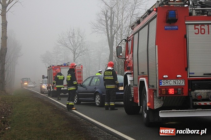 Zdjęcie w galerii na portalu naszraciborz.pl: Wypadek na trasie Markowice-Babice. Jedna osoba przewieziona do szpitala wiadomości z regionu