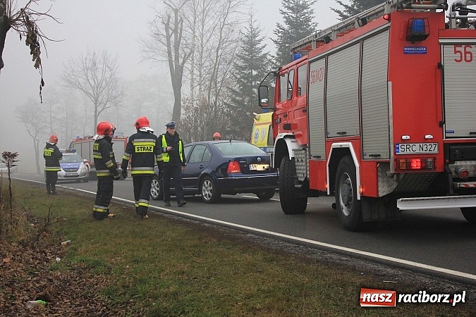 Zdjęcie w galerii na portalu naszraciborz.pl: Wypadek na trasie Markowice-Babice. Jedna osoba przewieziona do szpitala wiadomości z regionu