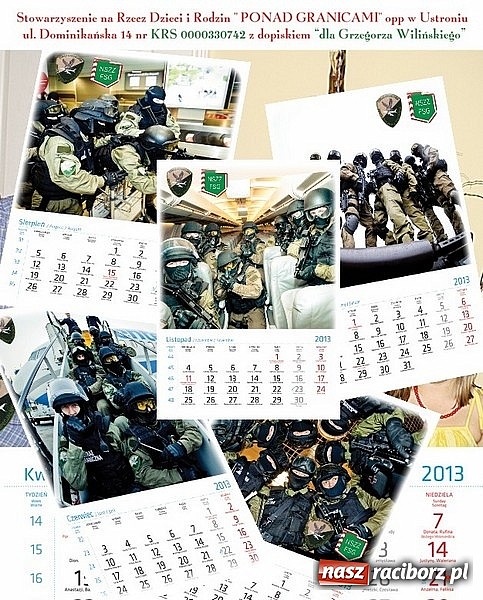 Zdjęcie w galerii na portalu naszraciborz.pl: Funkcjonariusze wydali kalendarz dla wsparcia kolegi wiadomości z regionu