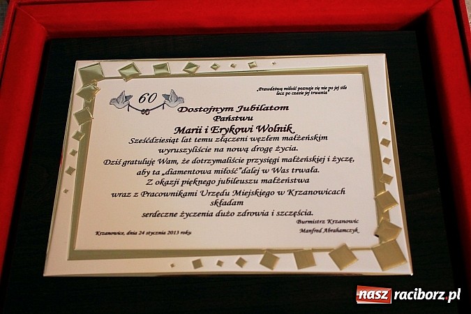 Zdjęcie w galerii na portalu naszraciborz.pl: Maria i Eryk Wolnik - już 60 lat po ślubie wiadomości z regionu