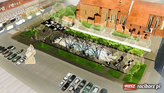 Zdjęcie w galerii na portalu naszraciborz.pl: Pokazano koncepcje przebudowy terenu wokół fontanny na Skwerze ks. Stefana Pieczki wiadomości z regionu