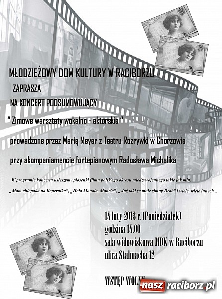 Zdjęcie w galerii na portalu naszraciborz.pl: Koncert podsumowujący warsztaty wokalno-aktorskie wiadomości z regionu