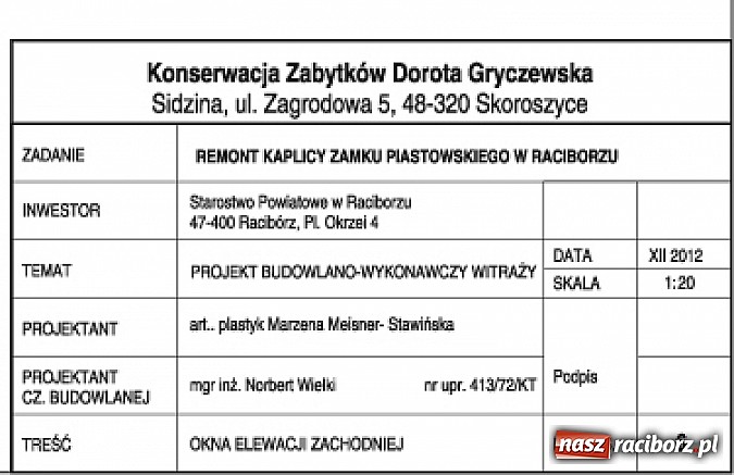 Zdjęcie w galerii na portalu naszraciborz.pl: Pięknieje zamkowa kaplica św. Tomasza. Będą witraże wiadomości z regionu