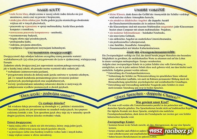 Zdjęcie w galerii na portalu naszraciborz.pl: Dzień otwarty dwujęzycznej Szkoły Podstawowej nr 5 wiadomości z regionu