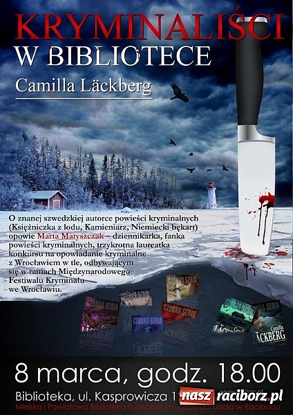 Zdjęcie w galerii na portalu naszraciborz.pl: Na Dzień Kobiet - kryminaliści w Bibliotece wiadomości z regionu