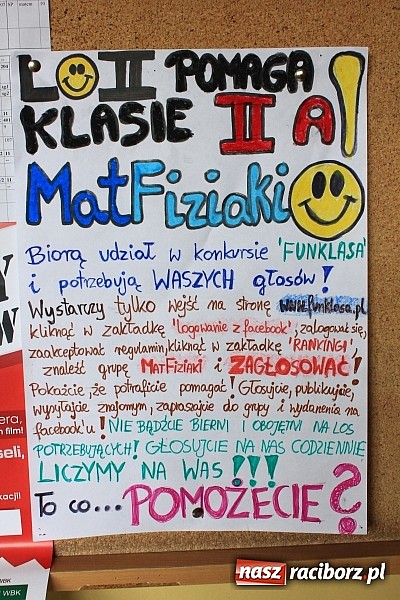 Zdjęcie w galerii na portalu naszraciborz.pl: Uczniowie II LO - MatFiziaki - startują w Funklasie. Pomóżcie im wygrać! wiadomości z regionu