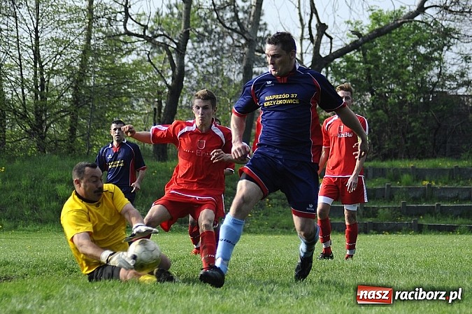 Zdjęcie w galerii na portalu naszraciborz.pl: Gol Stawiarza na miarę zwycięstwa wiadomości z regionu