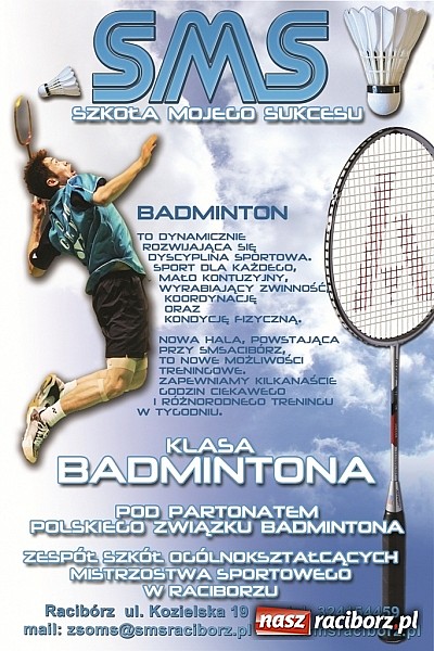 Zdjęcie w galerii na portalu naszraciborz.pl: W SMS-ie powstaje klasa badmintona wiadomości z regionu