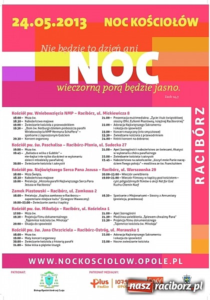 Zdjęcie w galerii na portalu naszraciborz.pl: Zamek w Nocy Kościołów 2013 i w Newsweeku wiadomości z regionu