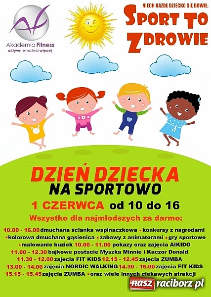 Zdjęcie w galerii na portalu naszraciborz.pl: Dzień dziecka na sportowo w Akademii Fitness wiadomości z regionu