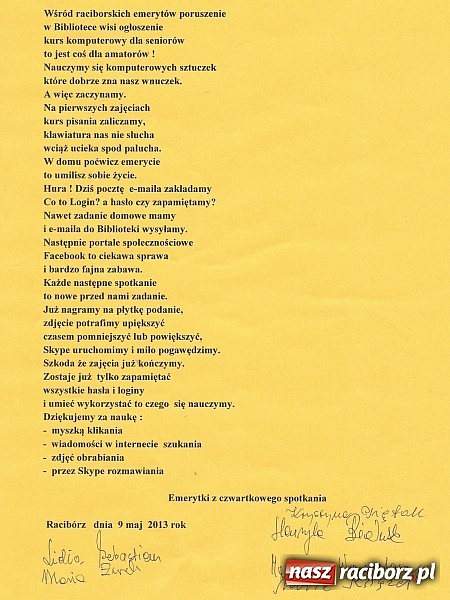 Zdjęcie w galerii na portalu naszraciborz.pl: Wśród raciborskich emerytów poruszenie... wiadomości z regionu