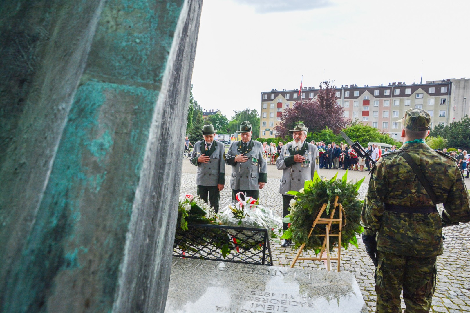 Obchody Trzeciego Maja w Raciborzu w strugach deszczu [FOTO i WIDEO]