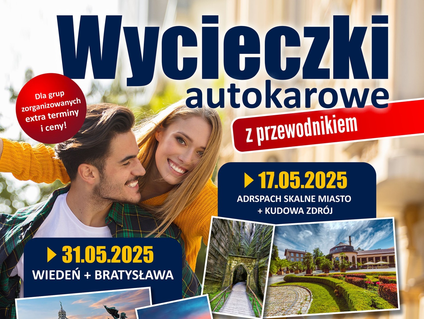 Rozdajemy podwójne zaproszenia o wartości aż 500 zł na wycieczki do Pragi, Wiednia, Bratysławy, Skalnego Miasta Adrspach